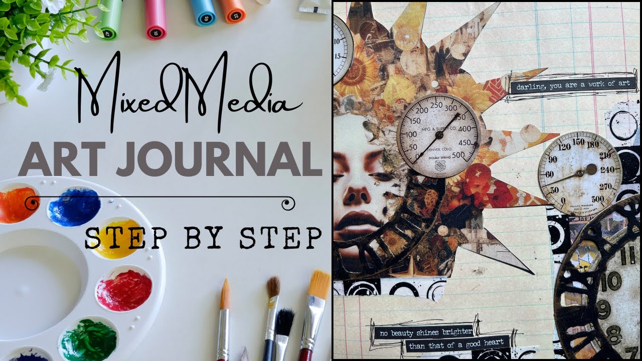 The Girl Who Forgot Time | Mysterious Mixed Media Art | Step by Step ...