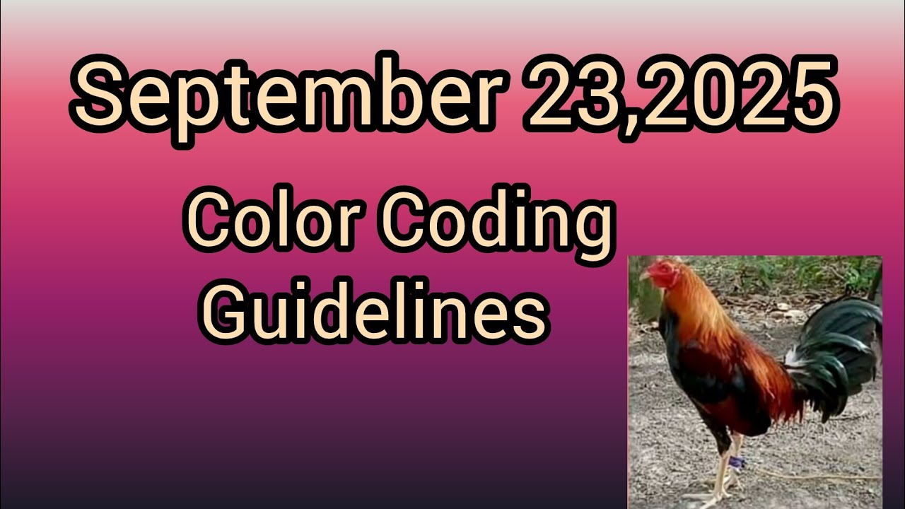 September 23,2025 color coding guidelines. - YouTube