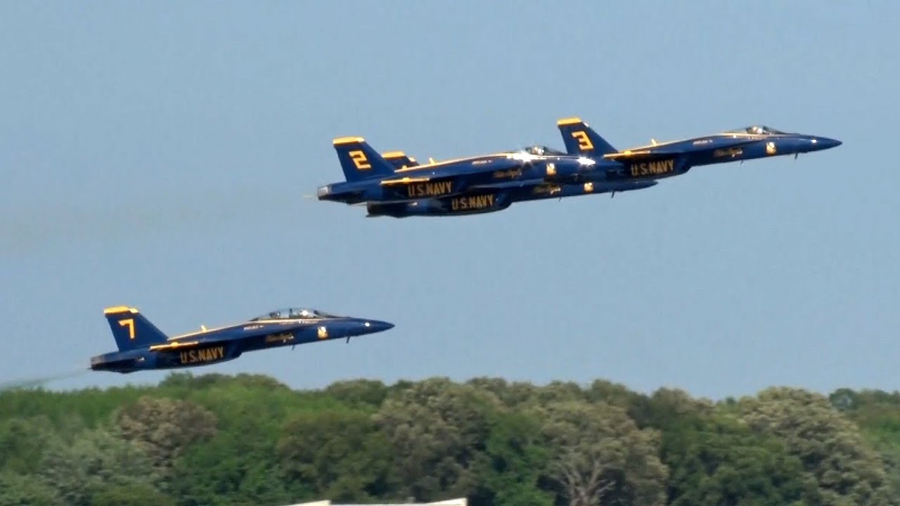 2022 Thunder Over Dover Air Show US Navy Blue Angels Departure YouTube