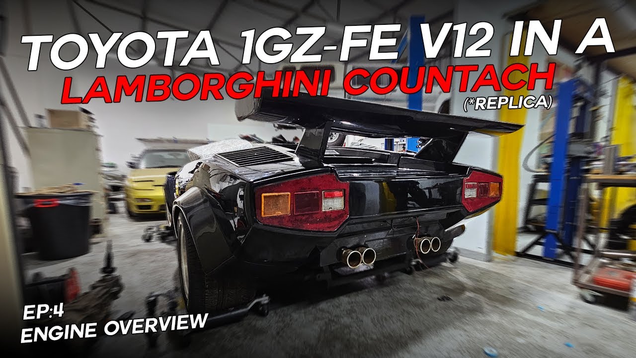Building A Lamborghini Countach Replica With A 5L V12 Toyota 1GZ-FE - Ep: 4 (Engine Overview)