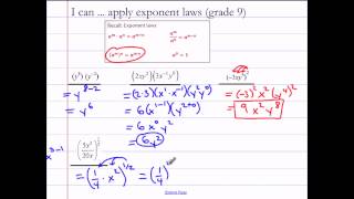 Unit 3) Radicals and Powers- Exponent Rules, Negative Exponents