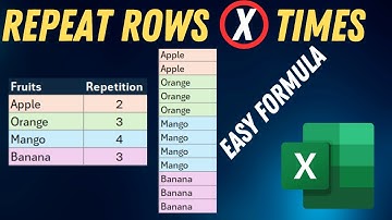 Excel Tutorial: Repeat Rows for Names, Data, or Any List (Easy Formula!)