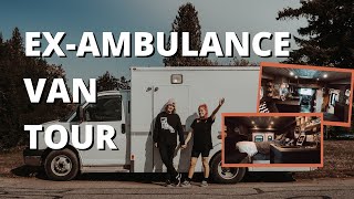 AMBULANCE CONVERSION VAN TOUR | VAN LIFE with no experience, a small budget + a retired ambulance