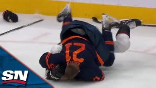 Zack Kassian Fights Klim Kostin During Final Seconds Of Oilers' Blowout vs. Coyotes