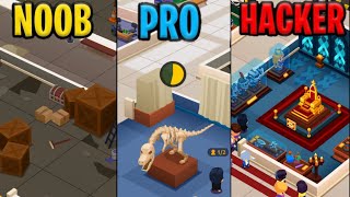 IDLE MUSEUM TYCOON NOOB VS PRO VS HACKER screenshot 3