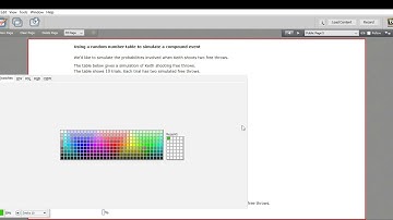 Using a random number table to simulate a compound event