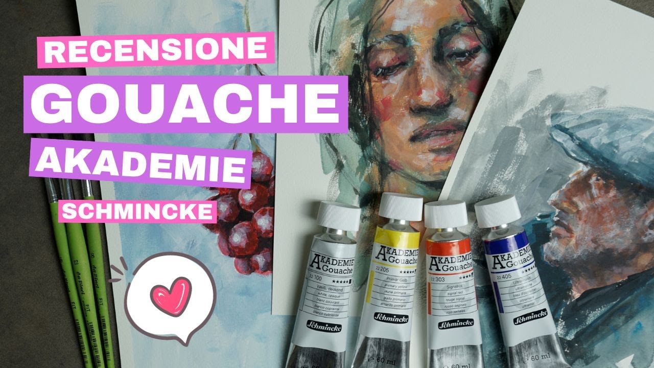 Gouache Akademie Schmincke: recensione del set da 10 tubetti. Cosa ne penso di questi colori?