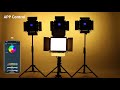 Gvm 800d rgb led light 3 light kit 30s ads