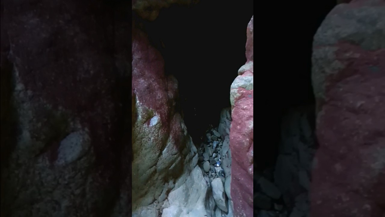 I'm afraid of this cave. This is a deep hole, a big hole. How to say in Abenaki Language #abenaki