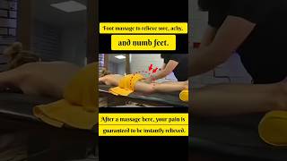 Foot massage to relieve sore, achy, and numb feet.  After a massage here, your pain