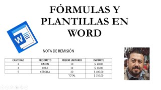 TICS 18. WORD. FÓRMULAS CON TABLAS Y PLANTILLAS TICS 18. WORD. FÓRMULAS CON TABLAS Y PLANTILLAS
