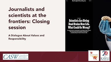 Journalists and scientists at the frontiers: workshop closing session