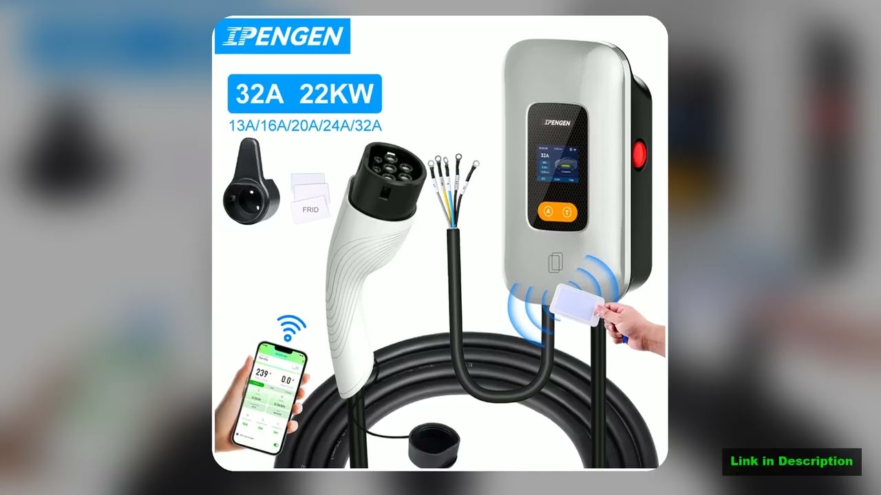 IPENGEN 22KW 32A 3Phase EV Charging Station Type2 IEC621962 Electric Vehicle Car Charger 7611KW