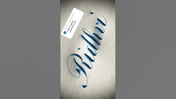 Copperplate calligraphy, tutorial: how I write your name #ridhvi