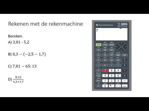 Rekenmachine - Rekenen met de rekenmachine (1 HAVO/VWO & 1 VWO)