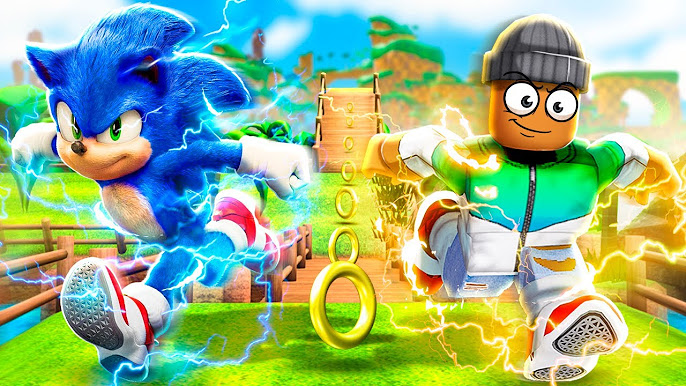 FIQUEI SUPER RÁPIDO E VIREI O SONIC NO ROBLOX!! (Sonic Speed Simulator) 