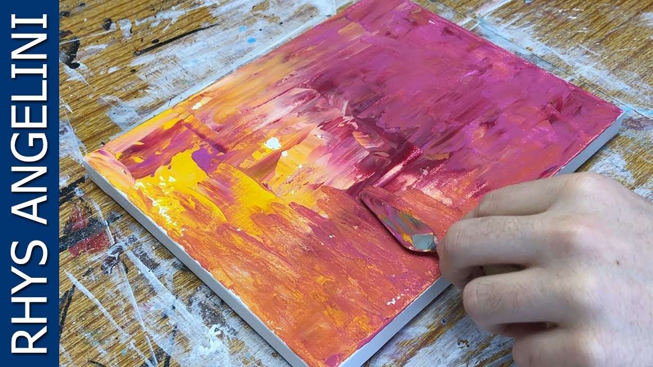 How to Paint an Abstract Painting with Acrylics | Easy | Tutorial - YouTube