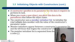 Constructor of Class, Object Initialization