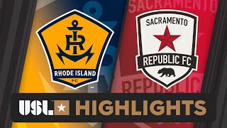 5.11.2024 | Rhode Island FC vs. Sacramento Republic FC - Game Highlights