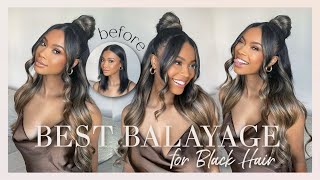 Best Balayage Clip Ins for Black Hair (NO BLEACHING OR TONING) Lynsey Anastasia Summer Hair Tutorial