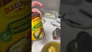 Green chili Chicken Enchilada Casserole Step 1
