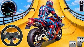 Superhero GT Bike Stunt Driving 3D | Impossible Mega Ramp Bike Racing & Stunts - Android GamePlay  screenshot 1