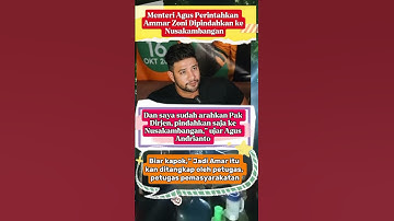 Menteri Agus Perintahkan Ammar Zoni Dipindahkan ke Nusakambangan #ammarzoni #irishbella