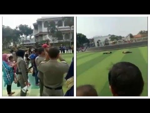 Viral Video Dua Pelajar Terpergok Mesum Dihukum Berguling di Alun alun Cianjur