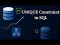 UNIQUE Constraint in SQL Explained |Prevent Duplicate Values in SQL Table| SQL Tutorial for Beginner