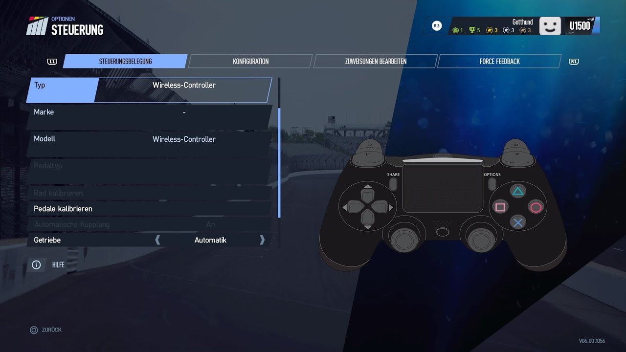 Project Cars 2 - Playstation 4 DS Controller Settings for Move/Motion Control YouTube