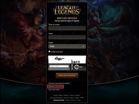 Recuperando a senha do League of Legends lol simples e rápido a maneira mais facil part1.