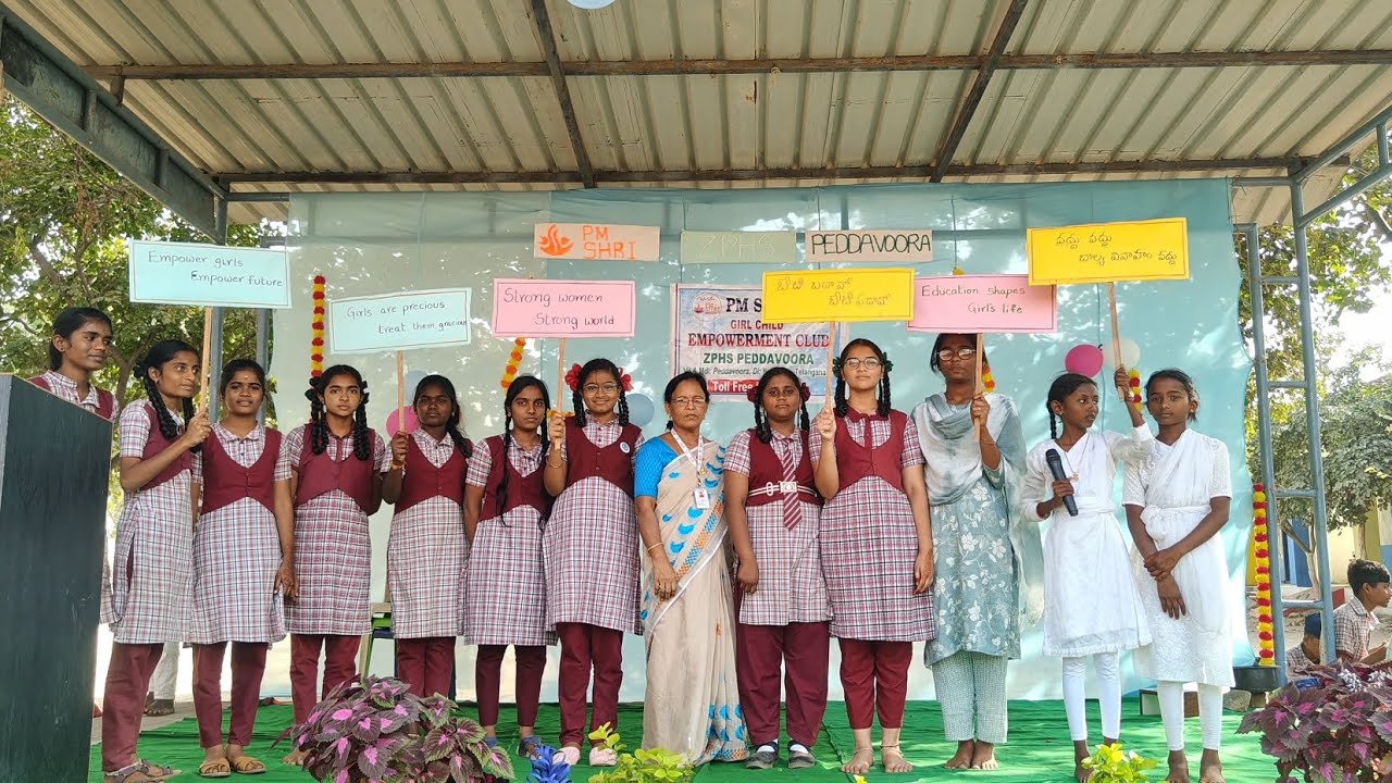 PM SHRI ZPHS PEDDAVOORA --Girl child empowerment 🥰