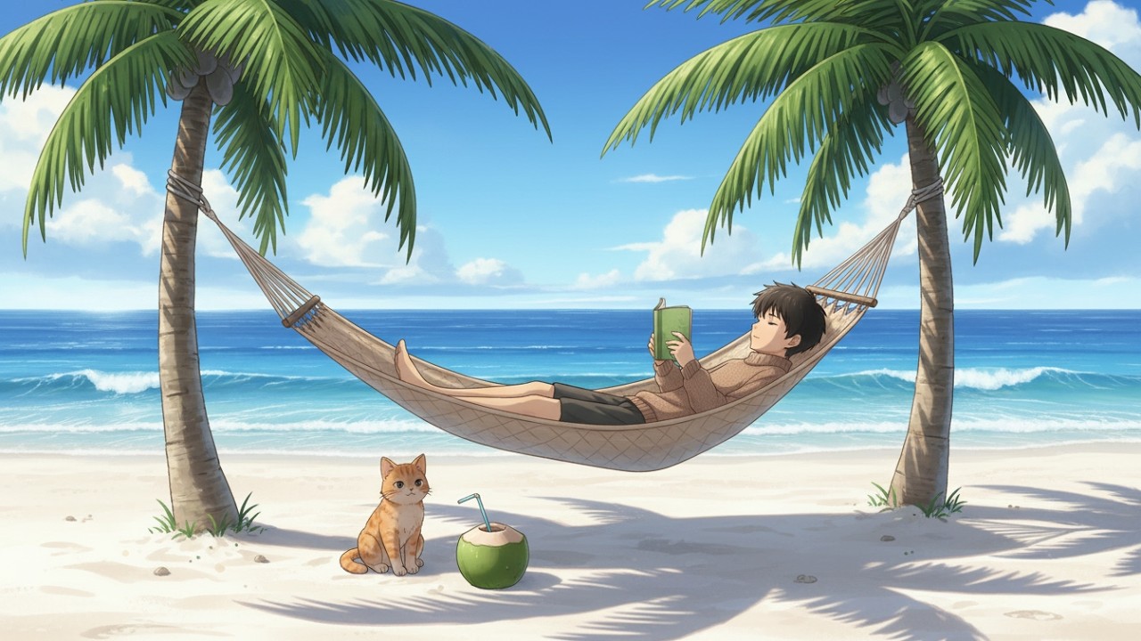 2 Hours Study with Rei Tatsu | 海の音 🌊 Calm Ocean Waves Piano for Study & Work