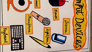 input devices drawing || diy input devices chart || step by step input and output devices drawing