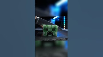 Minecraft ASMR Cutting Block Minecraft Creeper Jelly! Satisfying Slice & Dice!