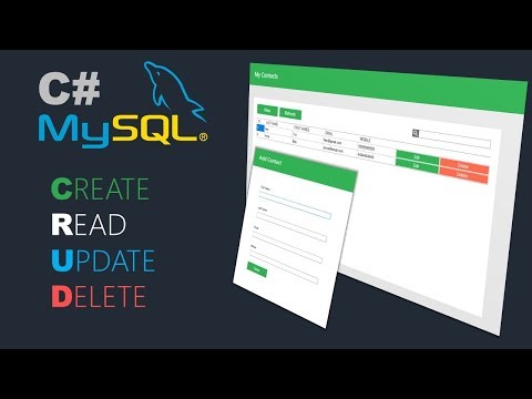 C#  MySQL database WinForms CRUD Demo. (CREATE,READ,SELECT,UPDATE,DELETE)