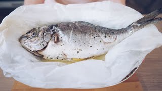 Sea Bream baked in Foil  Tricks to make it perfect (Italian recipe with subtitles)