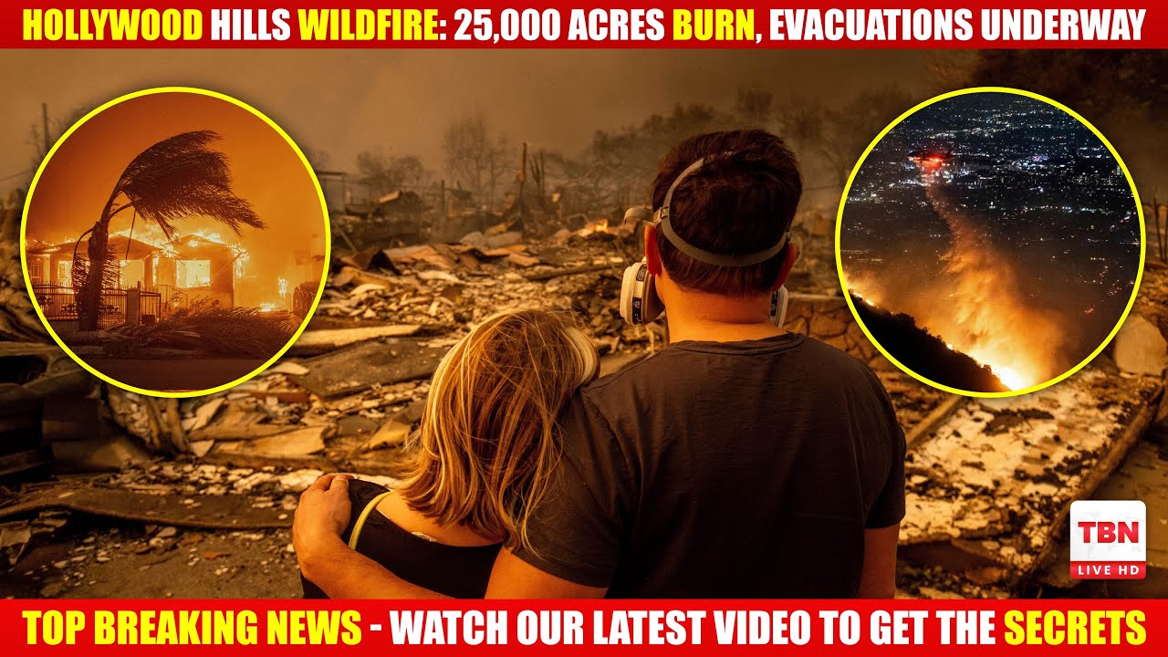 Hollywood Hills Wildfire: 25,000 Acres Burn, Evacuations Underway | Top Breaking News