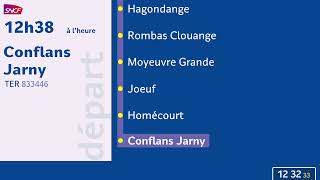 Annonce Sncf Ter Metz - Conflans Jarny Hd - Animé