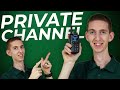 How to create a private channel for you and your friend to talk on with your radio