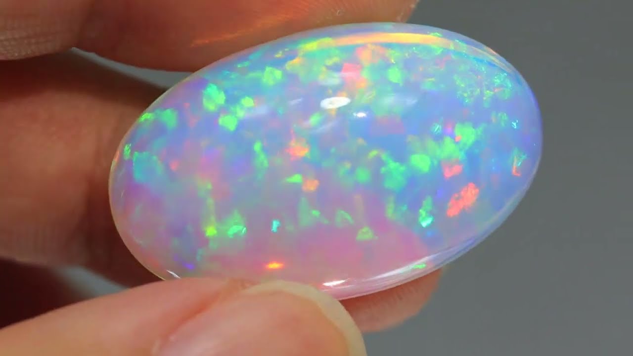 天然エチオピアオパール 29.55ct 【絶品ネオン遊色】 大粒
