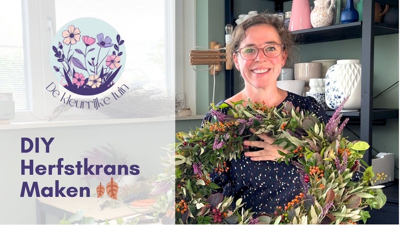 Herfstkrans maken met materialen uit de tuin 🍂 | Stap voor stap DIY