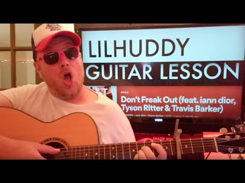 How To Play Don't Freak Out Guitar LILHUDDY iann dior // easy guitar tutorial beginner lesson chords