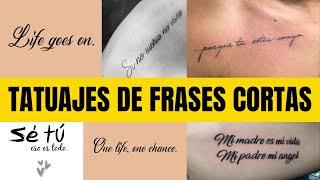 Tatuajes de frases cortas / Hermosas e Inspiradoras/ Golden Tattoo - YouTube