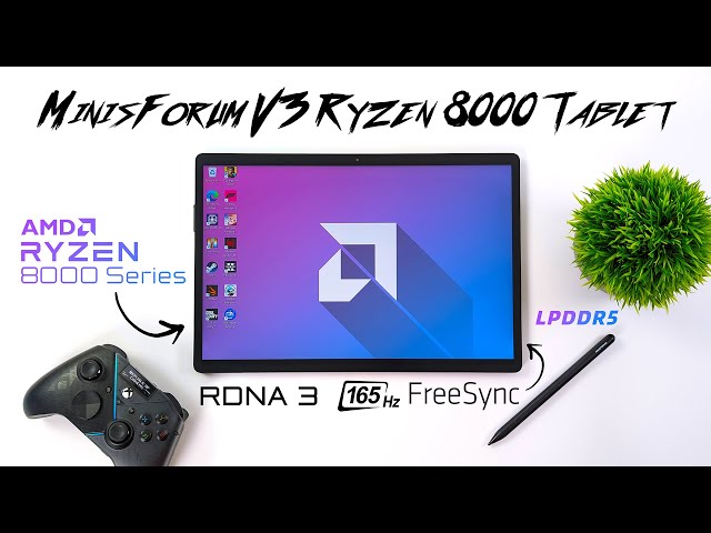 This Is The World's First AMD Ryzen 3 In 1 Tablet And It's FAST! Minisforum V3 class=