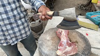 HOW TO FORGE A KITCHEN AXE FROM SPRING STEEL WITH A FEW TOOLS