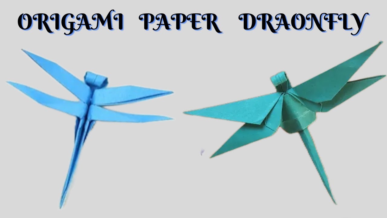 Easy origami Dragonfly | Paper Dragonfly tutorial - YouTube