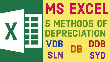 5 Methods Of Depreciation | SLN | DB | DDB | VDB | SYD | Microsoft Excel | Study Help For All