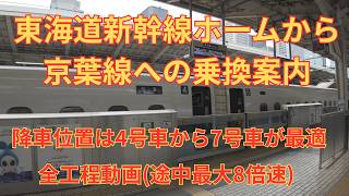 【東京駅乗り換え】新幹線から京葉線まで迷わず行く最短ルート！4〜7号車が鍵【全行程動画】
