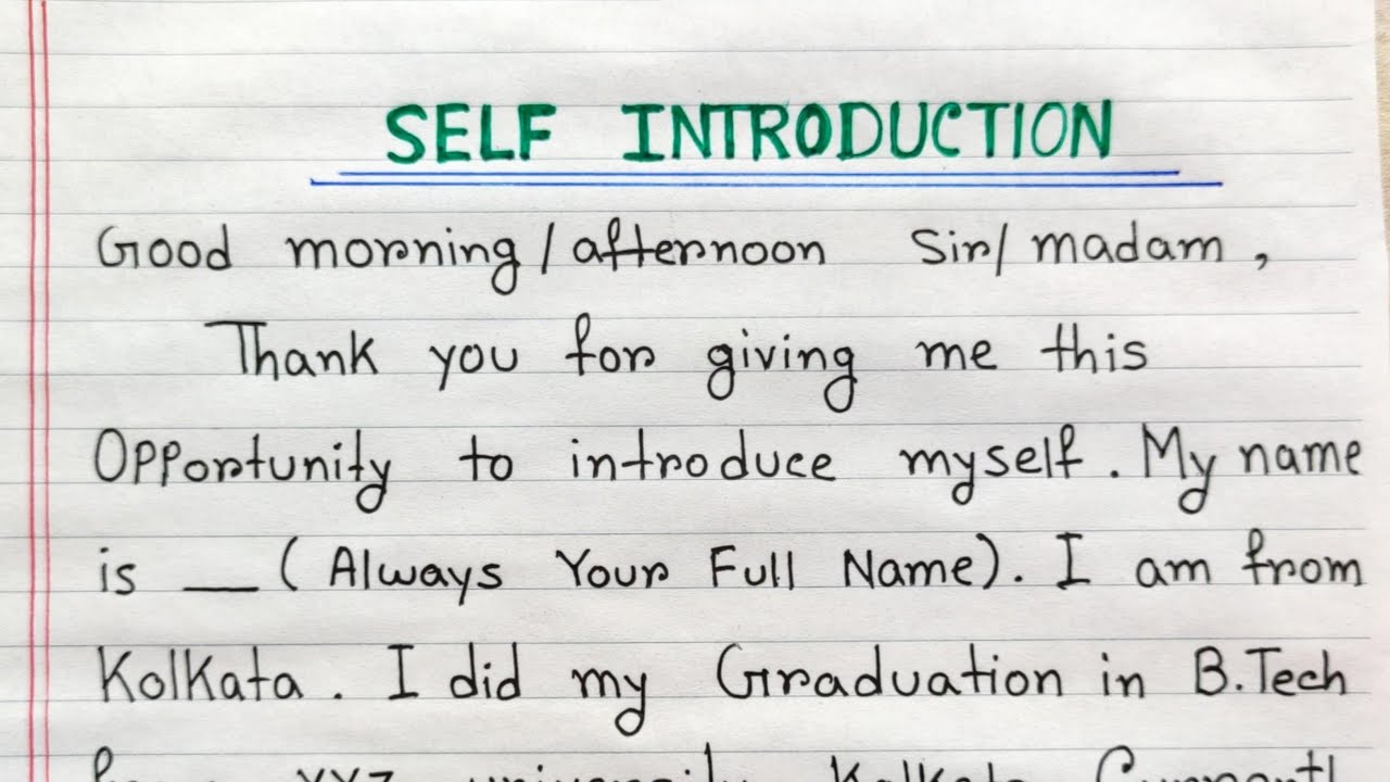 Self introduction for interview | How to introduce yourself |Tell ...